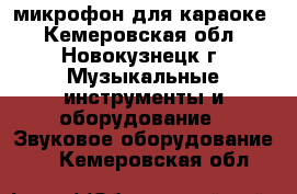 микрофон для караоке - Кемеровская обл., Новокузнецк г. Музыкальные инструменты и оборудование » Звуковое оборудование   . Кемеровская обл.